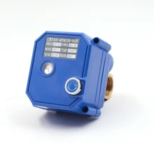 CWX-25S 3/" dc12v с подкладкой латунь Электрический моторизованный привод воды контрольный шаровой кран с 2/3 провода