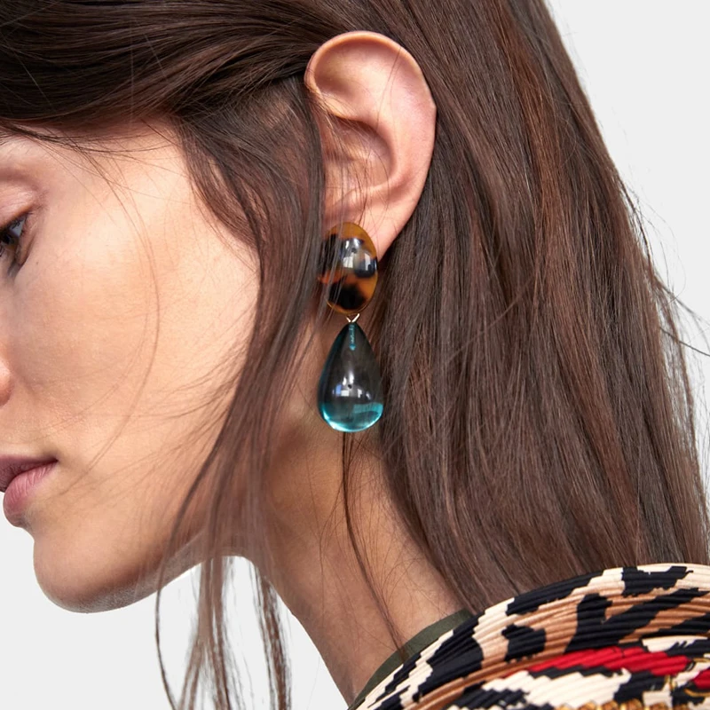 

Best lady ZA Fashion Multicolored Drop Dangle Earrings For Women Bohemian Wedding Party Vintage Christmas Gifts Geometric Bijoux
