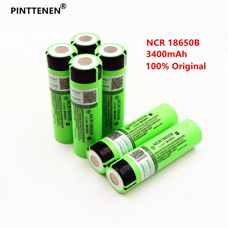 

PINTTENEN 100% New Original NCR18650B 3.7 v 3400 mah 18650 Lithium Rechargeable Battery For Panasonic Flashlight batteries