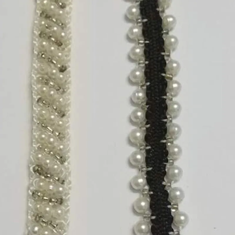 Embroidered Beads Lace Trim Beaded Lace Ribbon 10yards Beads lace