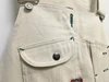 BOB DONG 40s Three-In-One Pocket High Back Vintage Overalls Men's 13oz Denim Jumpsuit White Cottonseed Hulls 5