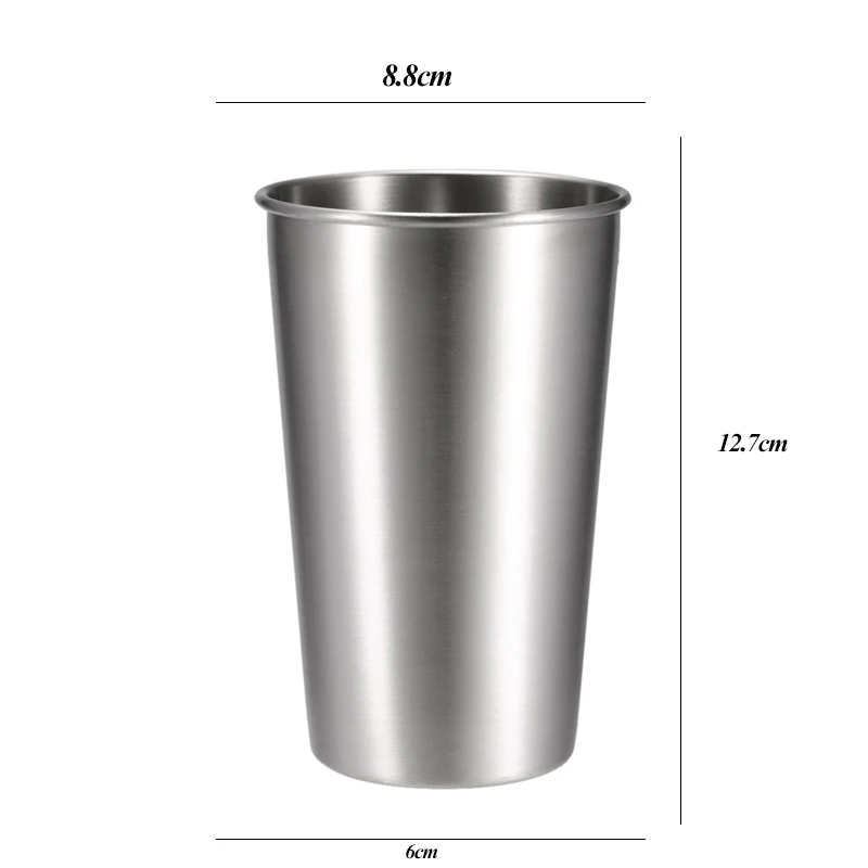 475ml Stainless Steel Mug for Kids Drop Resistance WaterJuice Cup Large Capacity Beer Tumbler Mug Stackable Pint Cup for Picnic (13)