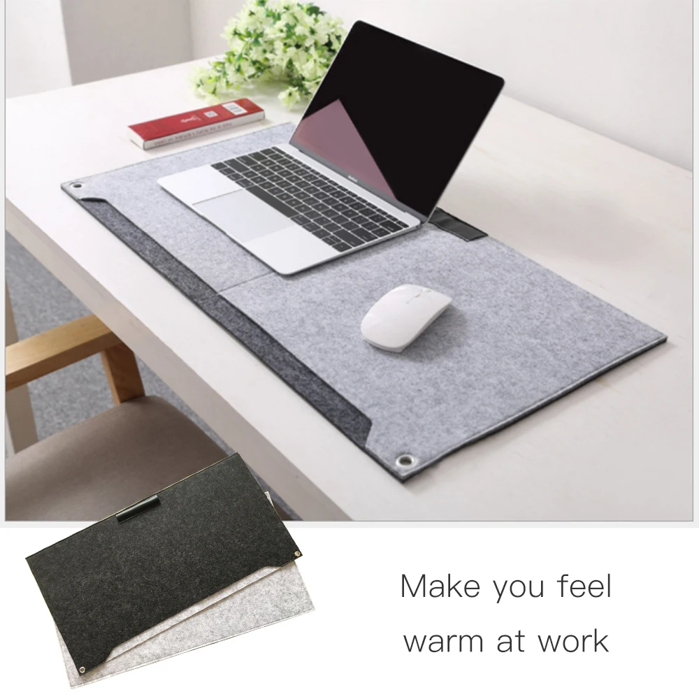 

Office Large Size Mouse Pads Mat Felt Cloth Simple Warm Office Mouse Mat Table Computer Mouse Pad Black For Office Desk Mousepad