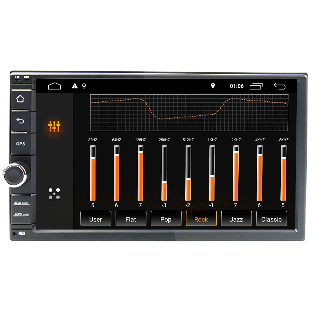  Eunavi Universal 2 din Quad core 7'' Android 9.0 Car Radio Stereo multimedia Player WIFI 2din GPS N