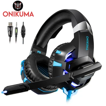 

ONIKUMA K2 PS4 Gaming Headset casque PC Stereo Earphones Headphones with Microphone LED Lights for Laptop Tablet / New Xbox One