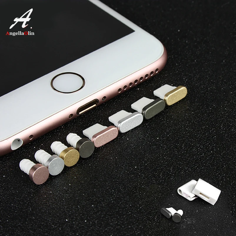 

Universal 4Pcs/set For iPhone 8 X 7 5 5s SE 6 6s plus 5C USB Storage dust plug Receiver headphone Earphone Case Stands Holders