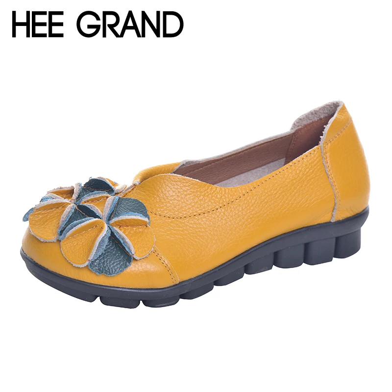 

Loafers Woman Top Soft PU Leather Med Heel Height Anty-slippy Botton Flower Slip on Shoes Mother's Shoes Woman Size 40 XWD3683