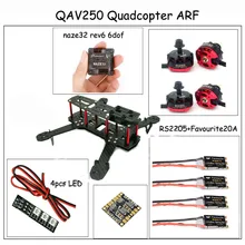 Rc самолет QAV ZMR250 3 K из углеродного волокна NAZE 6DOF RVE6 RS2205 Favourite 20A EMAX