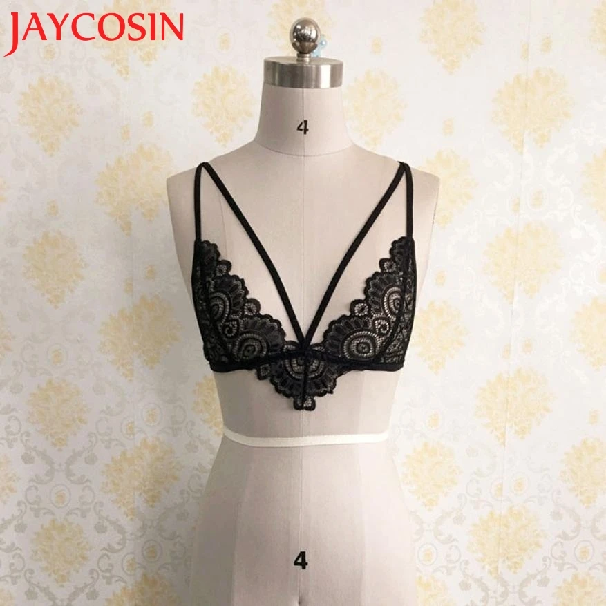 

JAYCOSIN JUNE New Fashion 2017 Women Lace Floral Bralette Bralet Bra Bustier Crop Top Cami Unpadded Tank Drop Shipping 906