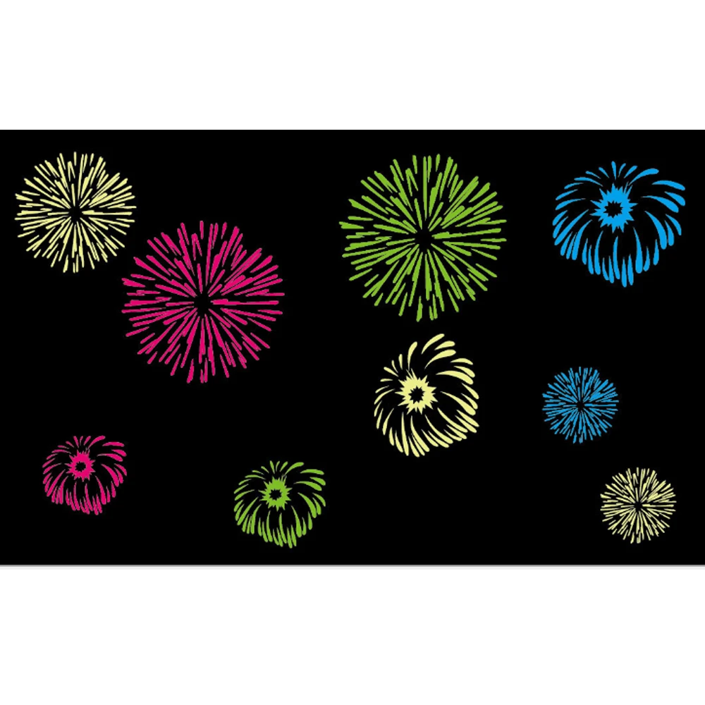 Fuochi D artificio colorati Wall Sticker Decal Casa di Carta Quadro di Arte per bambini Scuola Materna Del Bambino Soggiorno camera Da Letto Decorazione in
