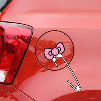 

Fuel Tank Cap pink cat bow Car Stickers Automobiles Car Styling Carro Accessories Autos Adesivo Car Decals Voiture Pegatinas