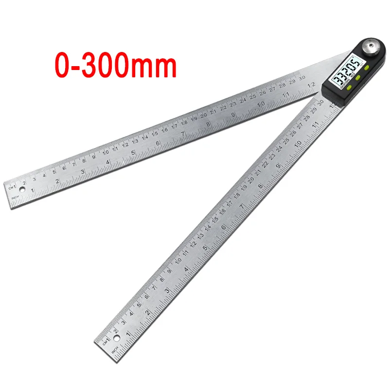 0-200mm 0-300mm Digital Angle Finder Meter 0-360 Degree Stainless Steel LCD Protractor Goniometer Ruler