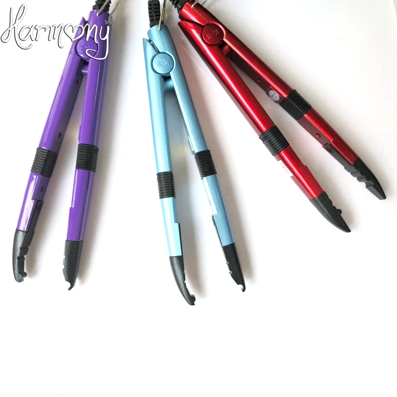 Free shipping! 1 Salome Red Color Tem Control Iron Heat Keratin Pre Bonded Hair Extensions Tools Mini Iron Fusion Connector