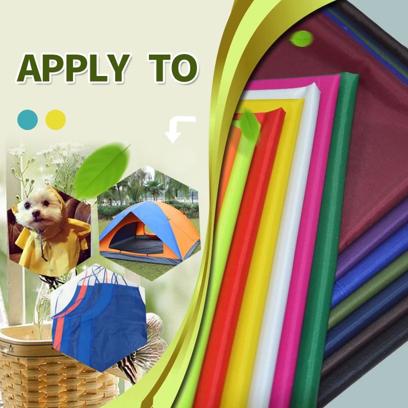 

100cm*150cm 190T pvc coated Polyester Taffeta fabric for tarpaulin and pet Rain coat fabric