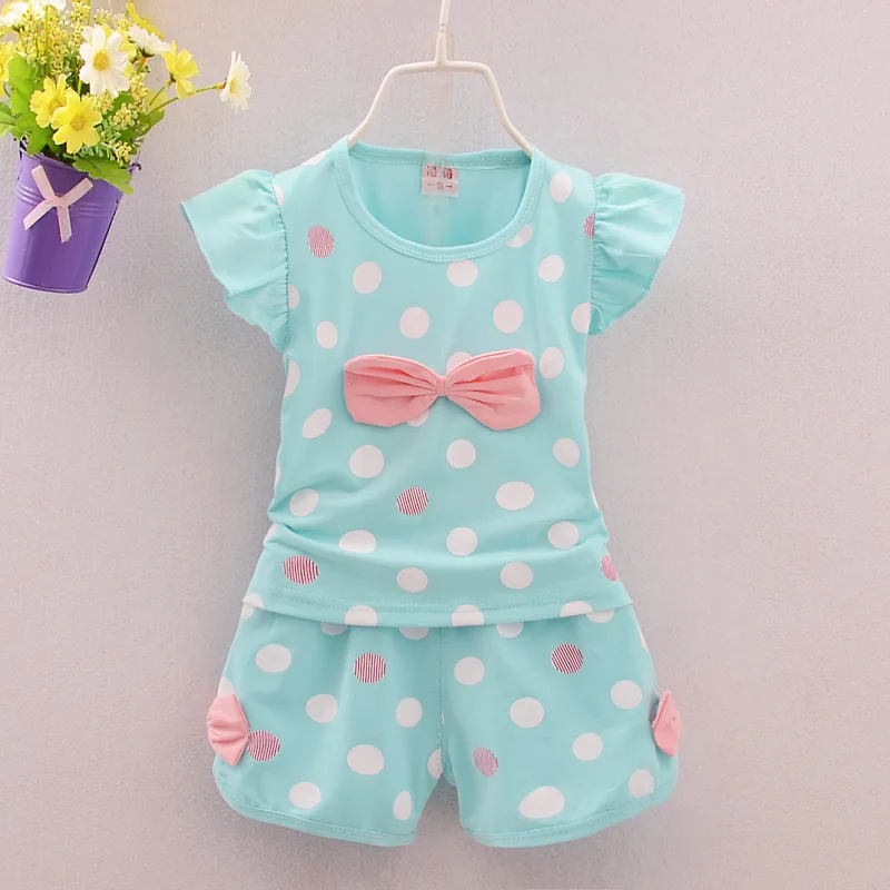 

Toddler Kids Baby girls summer Outfits Clothes T-shirt &short Pants 2PCS set