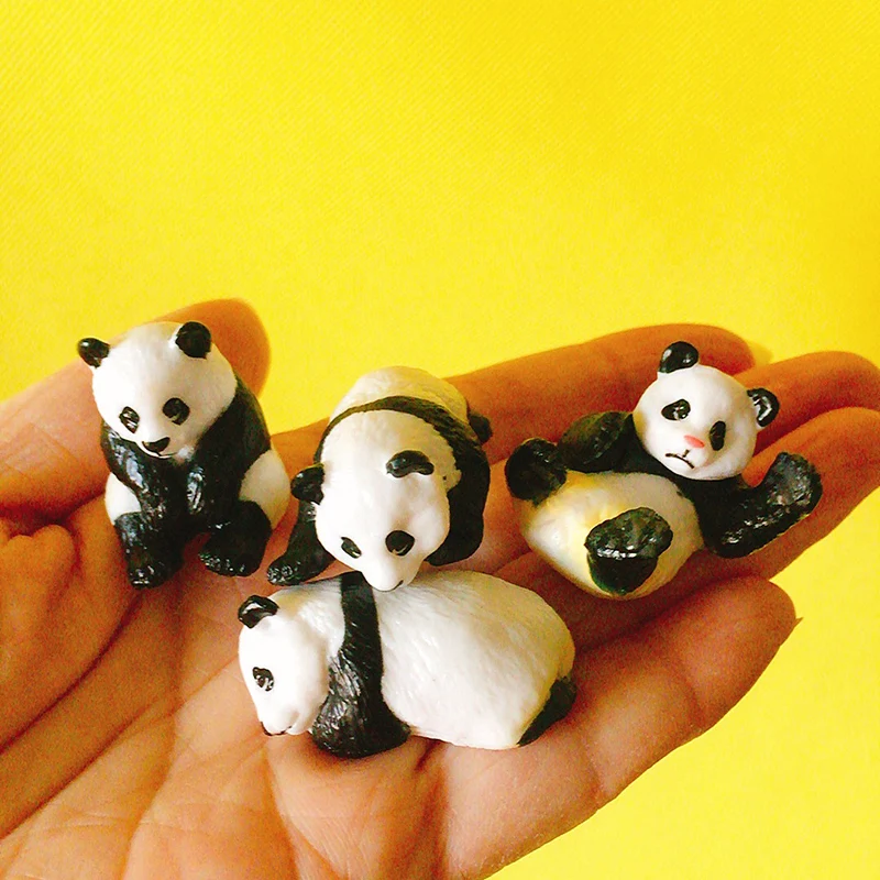 

8 Pcs panda miniature/fairy garden gnome/moss terrarium decor/crafts/bonsai/bottle garden/home table decor/figurine/diy supplies