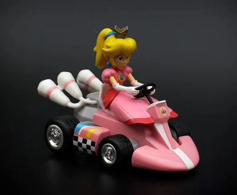 7 Styles Super Mario Bros Action Figure Mario Pull Back Kart Racer Car Donkey Kong Luigi Yoshi Toad Princess Action Figures Toys