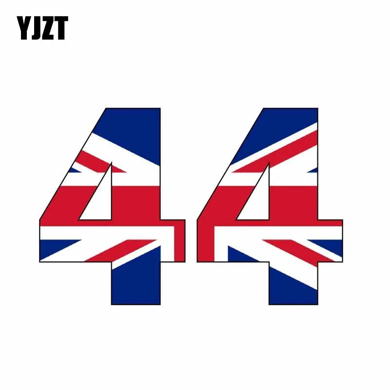 

YJZT 15.5CM*10CM Motorcycle F1 Number 44 Flag Windows Car Sticker Decal Accessories 6-0601