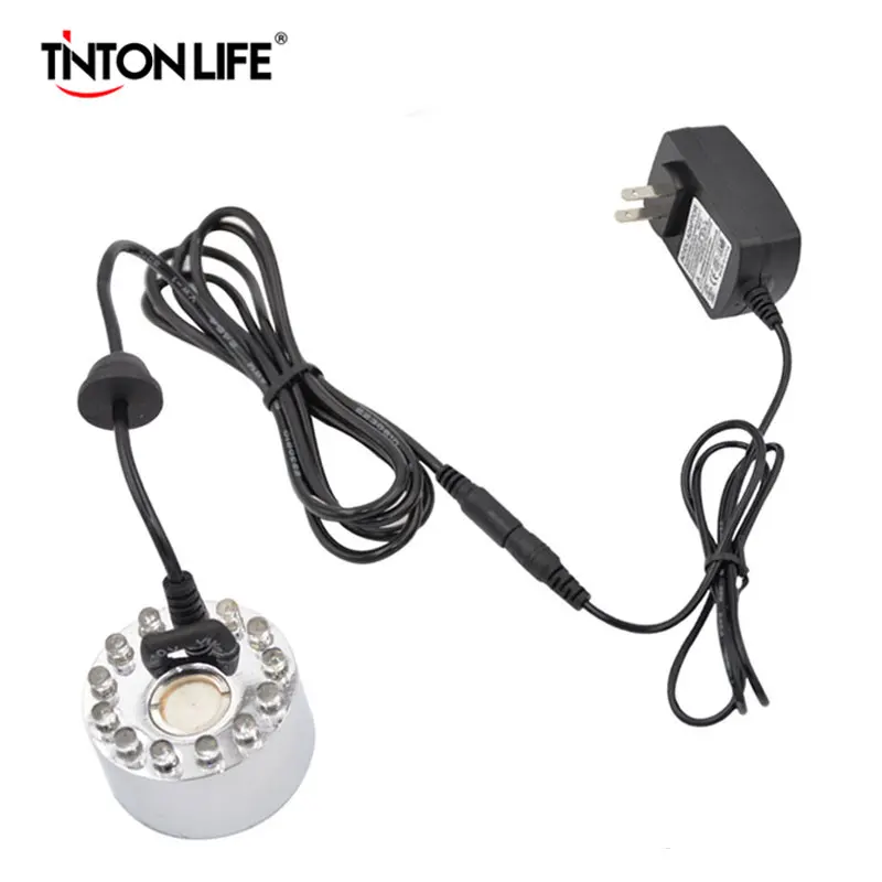 

TINTON LIFE 12 LED 400mL/H Industrial Incubator humidifier Ultrasonic Mist Maker 16mm Fogger Water Fountain Pond Air Humidifier