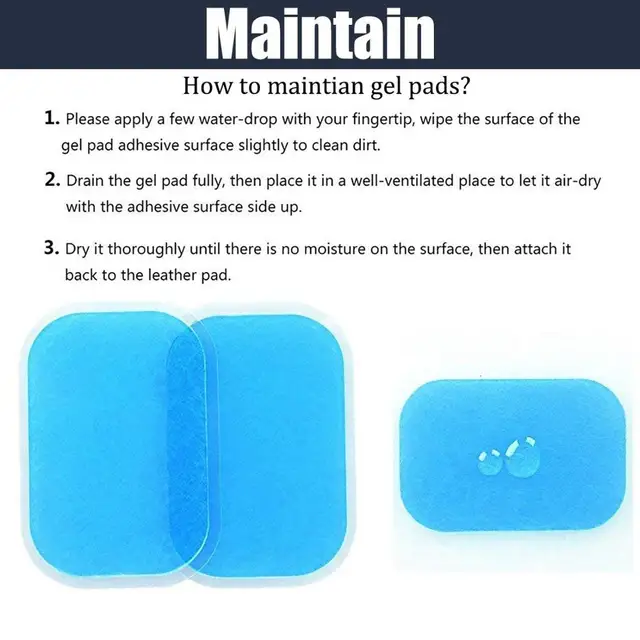 100PCS Fitness Gel Pads Replacement For EMS Muscle Training ABS Abdominal Trainer Hydrogel Electrode Pad
