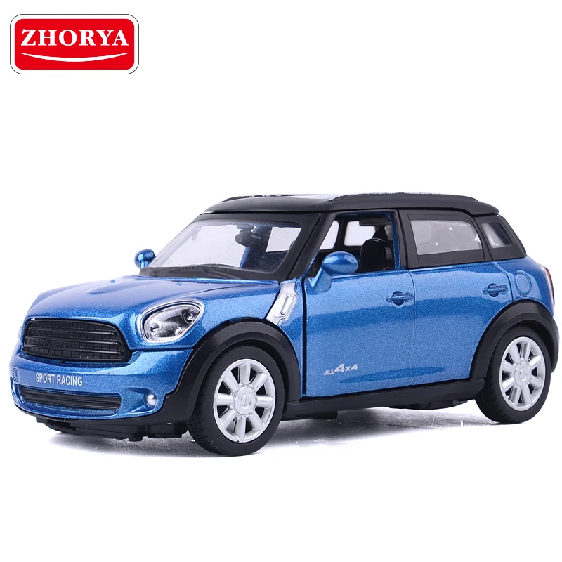 

Zhorya 1:32 High Simulation Mini Metal Cars Model Pull Back Vehicles Diecast Toys Door-open with Light Music For Children Gift