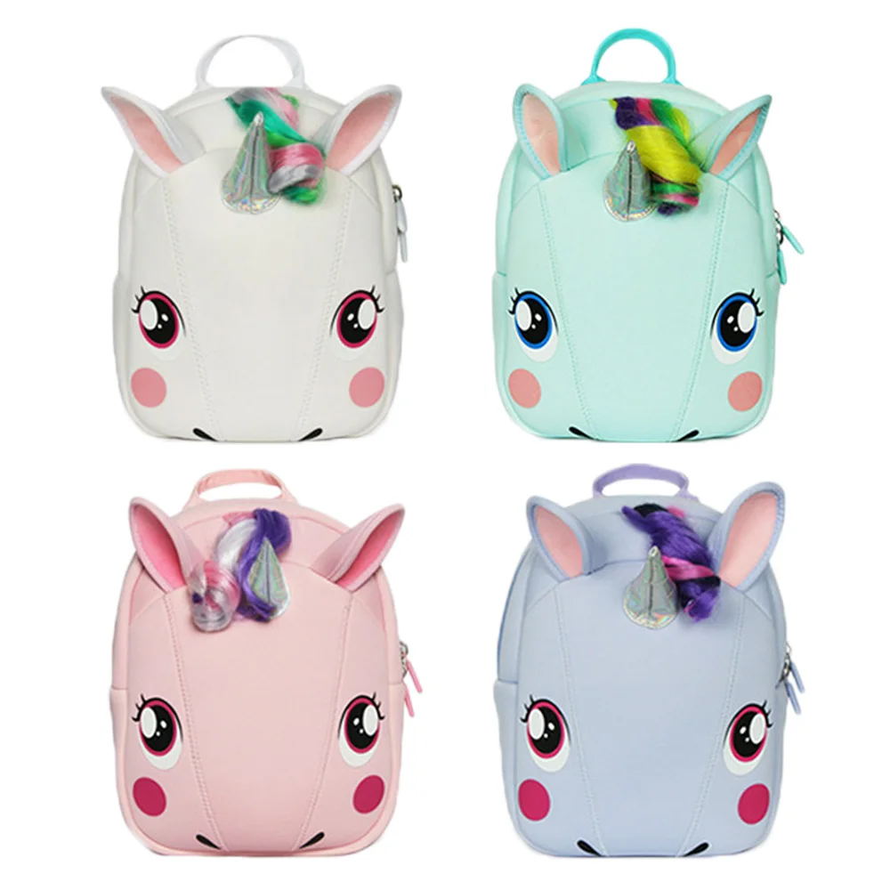 

INT'G Unicorn Children's Backpack Child Girl Bag Cartoon Kids Plush Backpack School Bag Children's Kindergarten Baby Student