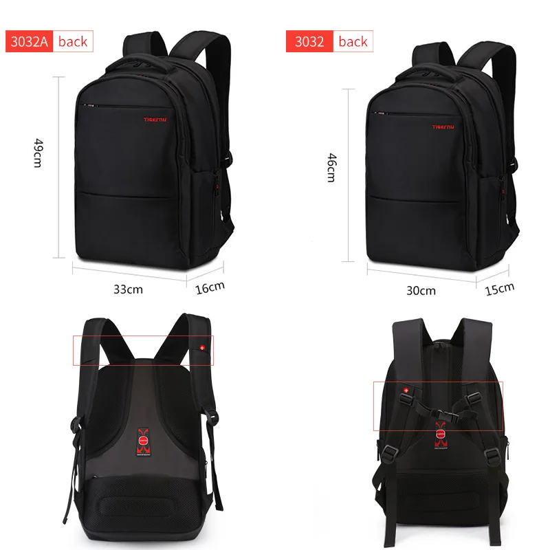 Tigernu Brand Waterproof Men Backpack Business Computer Backpack Bag Women Backpack Men's Laptop Bag Backpack 15.6