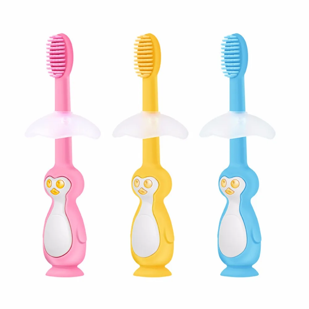 

Silicone Kids Teether Training Toothbrush Infant Newborn Brush Tool Dental Oral Care