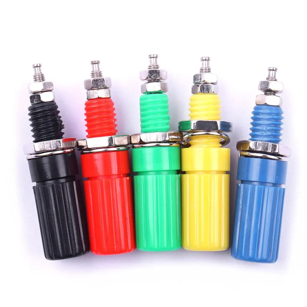 

1pc Red/Green/Blue/Yellow/Black M3 Screw Terminal Binding Post Banana Plug Jack Adapter Socket Connector