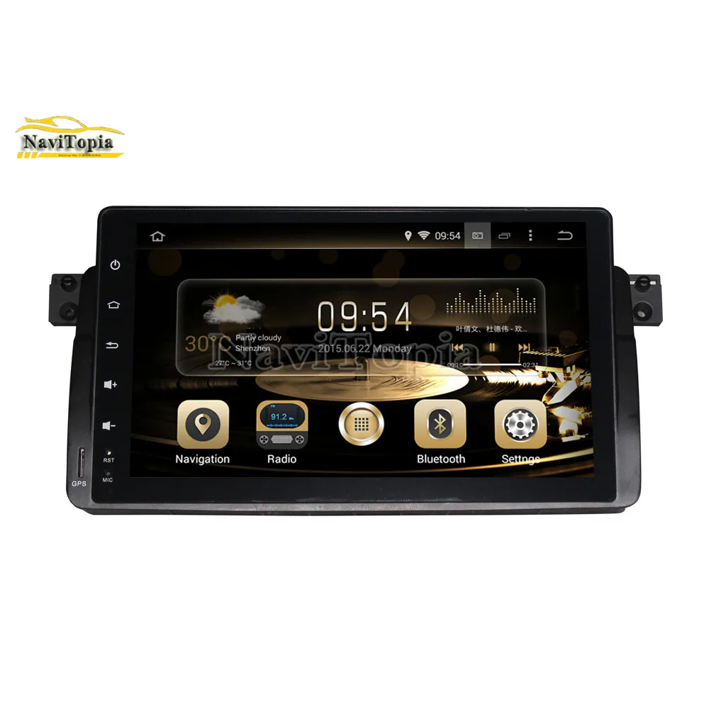 Best NAVITOPIA 9inch 4G RAM 64G ROM PX6 Six Core Android 9.0 Car DVD GPS for BMW E46/M3 for BMW 3 series 1998 1999 2000 2001-2005 7