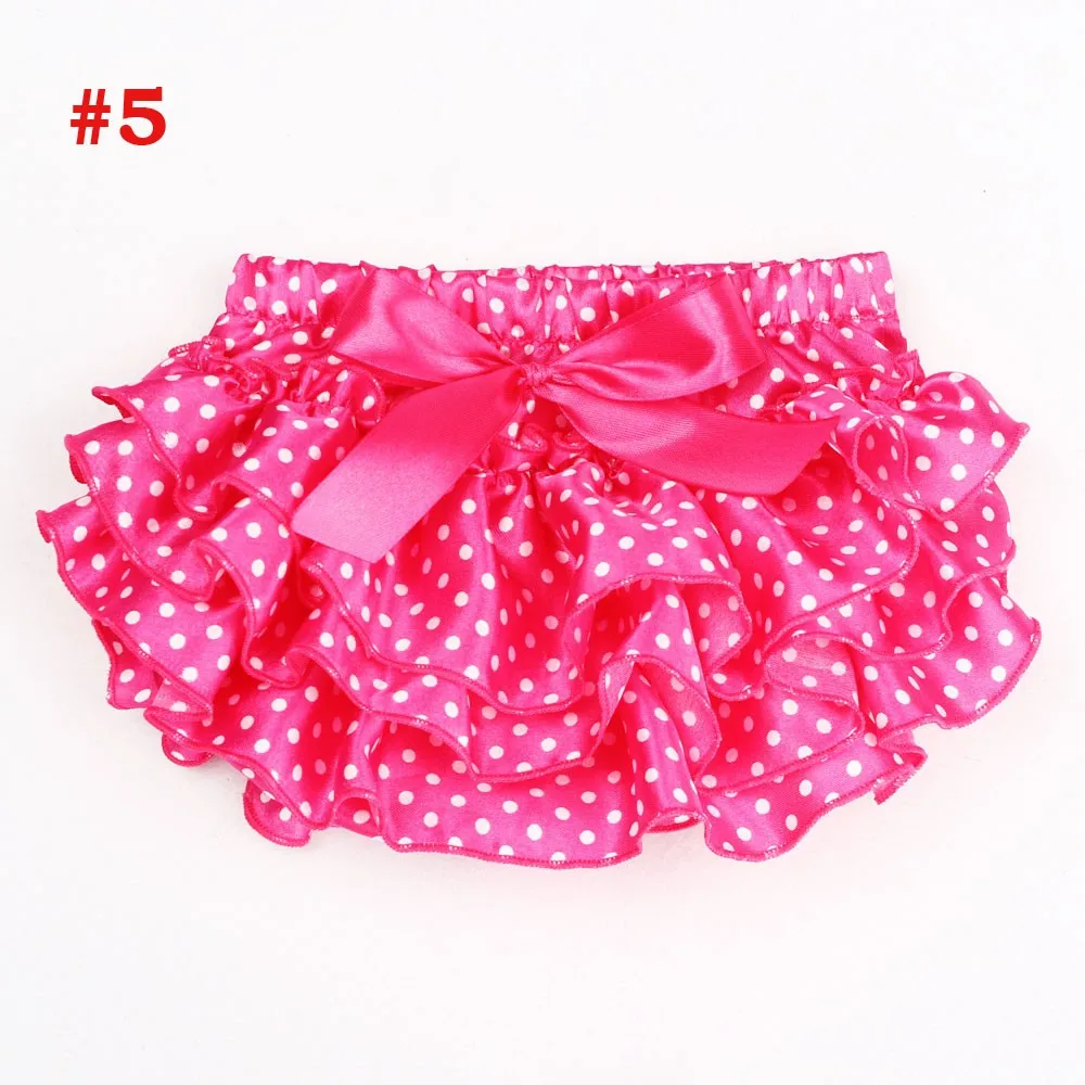 Baby Ruffle Bloomers Newborn Diaper Cover Floral Pattern Baby Satin ...