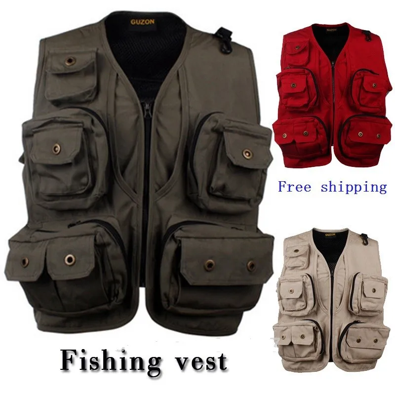 2014-New-Man-outdoor-fishing-vest-shooting-coat-casual-Many-pocket-Male-waistcoat-Plus-Big-Size