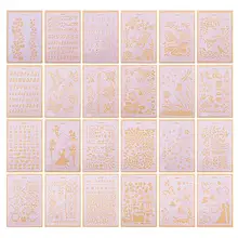 Цветочные кружева тема полые линейки трафареты для DIY скрапбукинга пластиковые инструменты для рисования фотоальбом журнал картина шаблон r20