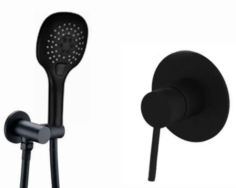 Buy Solid Brass Matte Black Bathroom Handheld Shower