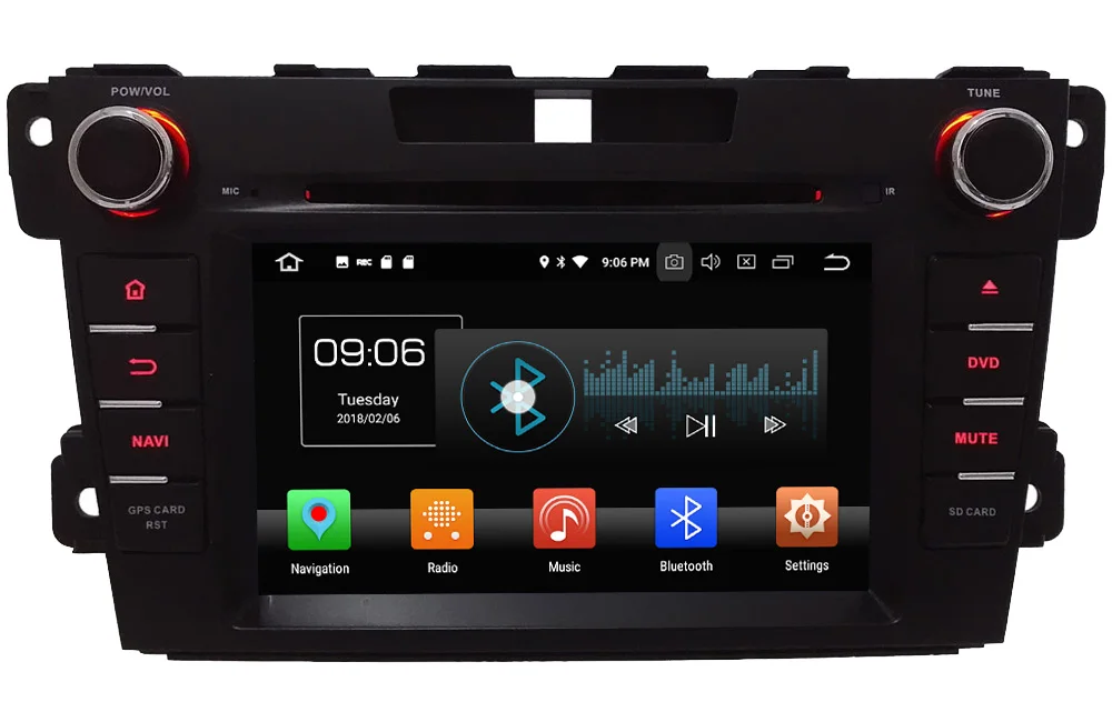 Top 7" Octa Core 4G WIFI Android 8.1 4GB RAM 64GB ROM RDS BT Car DVD Player Autoradio Head Unit GPS Glonass For Mazda CX-7 2007-2015 0