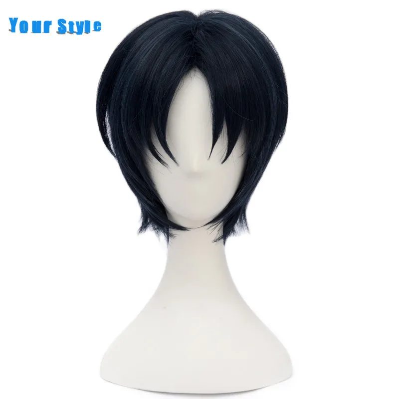 Buy Your Style Short Dark Blue Male Cosplay Wigs For