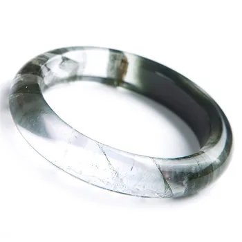 

Genuine Natural Green Phantom Quartz Gemstone Women Lady Crystal Bangle Bracelet Inner Diameter 59mm