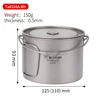 Tiartisan-Olla de titanio puro para acampar al aire libre, utensilios de cocina ultraligeros, con mango de garantía, 900ml ► Foto 2/6