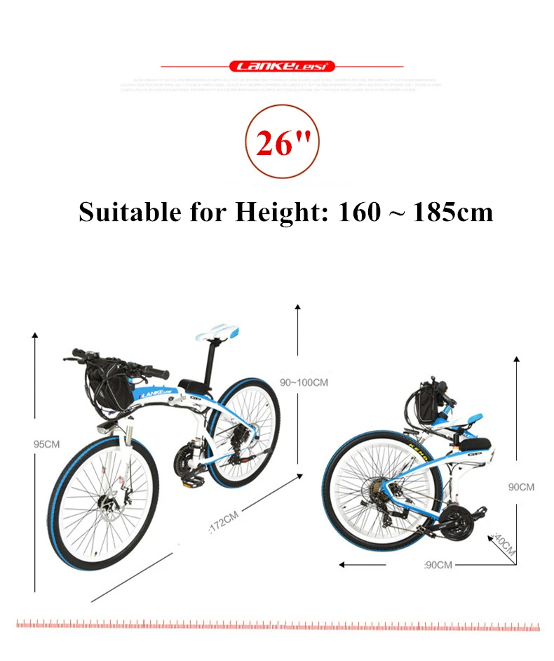 Discount Lankeleisi Electric Bicycle, Folding Bike, 26 inches, 36/48V, 240W, Disc Brake, Fast-folding, Mountain Bike 13 Discount Lankeleisi Electric Bicycle, Folding Bike, 26 inches, 36/48V, 240W, Disc Brake, Fast-folding, Mountain Bike 13