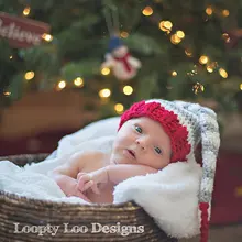 Милый детский эльф вязаный чепчик ручной работы шапочка для новорожденного, для малыша фотосессия хлопок новорожденного до 12 месяцев