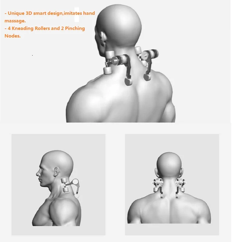 Шиацу Разминание шеи плечо массажеры терапия глубокое разминание Подушка с подогревом 3D напряжение для боли снимает боль в мышцах