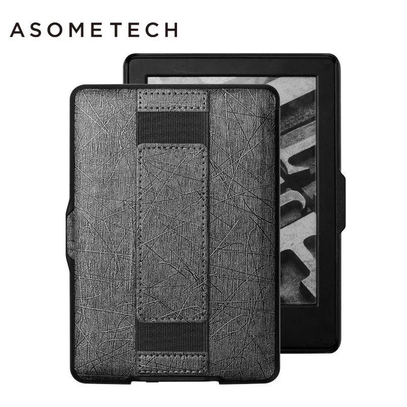 

For Amazon Kindle paperwhite 1 2 3 Hand holder Strap Cover Senior PU Leather Case for Amazon Kindle E-book for Kpw 123 bag skin