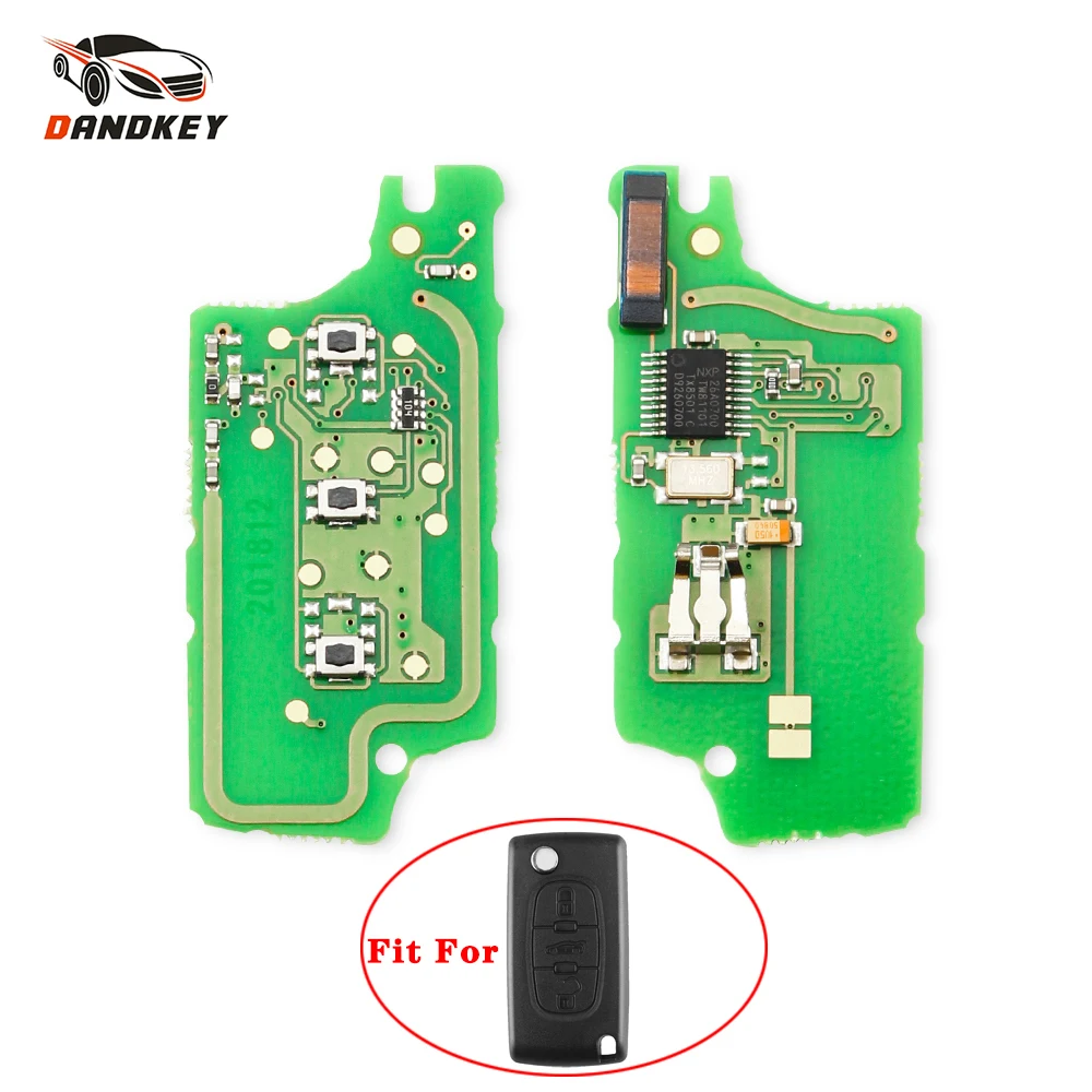 Dandkey ASK Remote Key Electronic Circuit Board For Peugeot 407 307 308 Citroen C2 C3 C4 3 Buttons Ce0536 433MHz ID46 Chip | Автомобили и