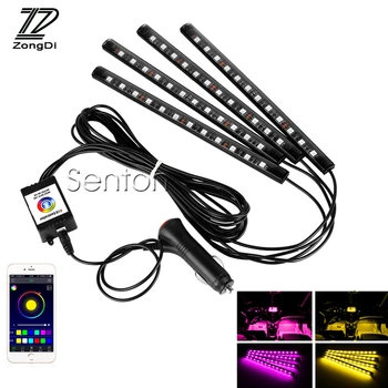 

ZD Car Atmosphere Neon Lamp Light For VW Passat B5 B6 Polo Golf 4 5 Chevrolet Cruze Lada Granta RAM For Android ios APP Control