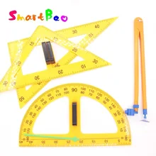 Règle pour enseignant en maths (règles triangulaires, protattor, compas); Ensemble d'enseignement des maths avec aimant peut coller sur le tableau des fournitures scolaires
