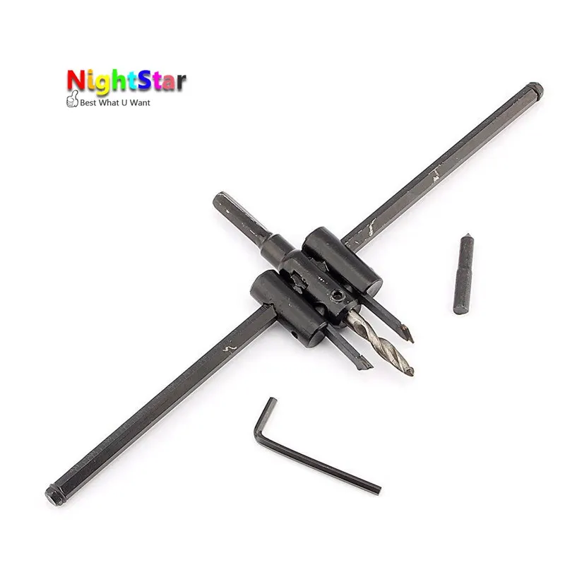 

40 - 300mm Adjustable Metal Wood Circle Hole Saw Drill Bit Cutter Kit DIY Tool