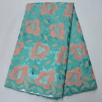

SY9597-12 Swiss voile lace in Switzerland embroidery African tulle french Swiss Nigerian cotton dry Korean lace fabric Stones