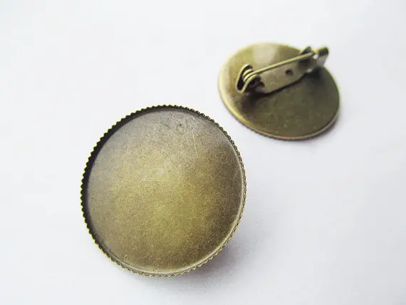 

100 шт., брошь серебряного тона/античной бронзы с чистыми зубчиками