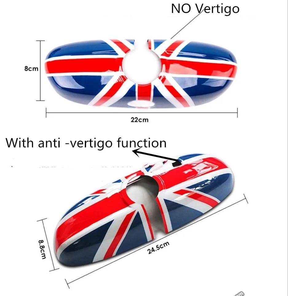 Супер внутренние аксессуары для mini cooper f55 f56 Юнион Джек черный/красный/клетчатый внутренний зеркальный чехол заднего вида