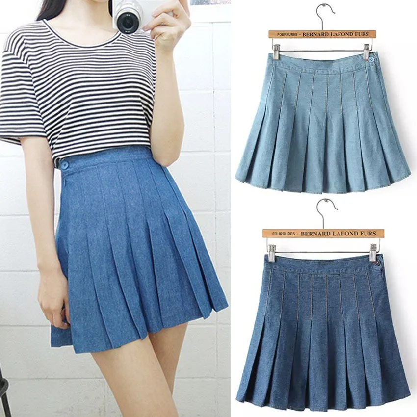 denim tennis skirt